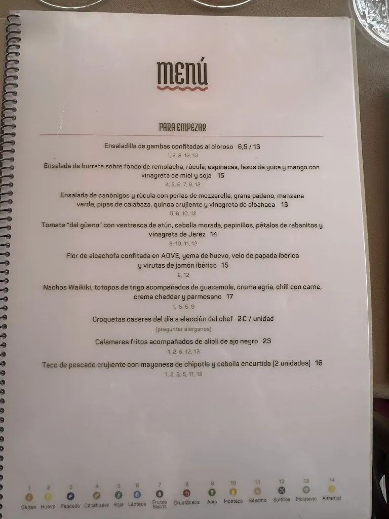 Menü_Chiringuito Restaurante Waikiki Tarifa_Tarifa_Bild_3