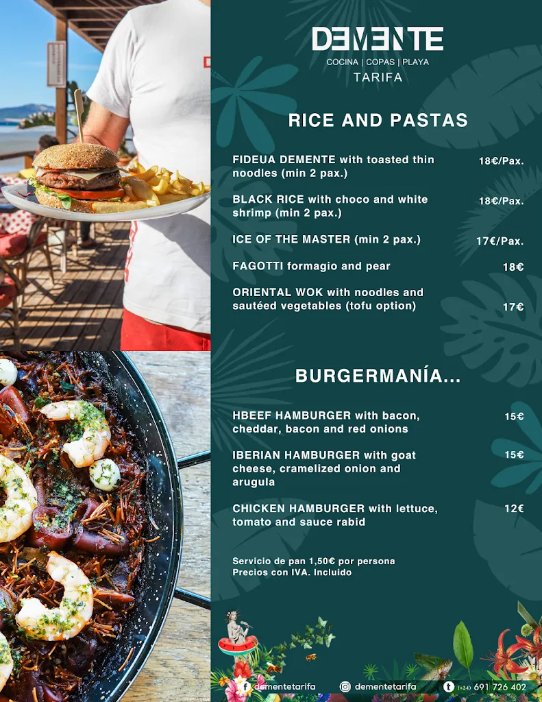 Menu_Restaurante Demente Tarifa_Tarifa_image_3
