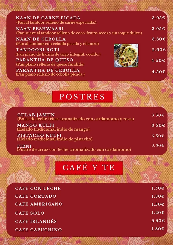 Menu_Restaurante Namaste India Tarifa_Tarifa_image_2