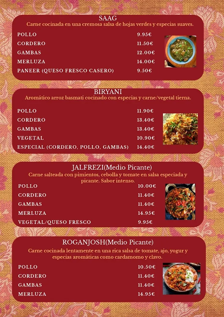 Menu_Restaurante Namaste India Tarifa_Tarifa_image_3