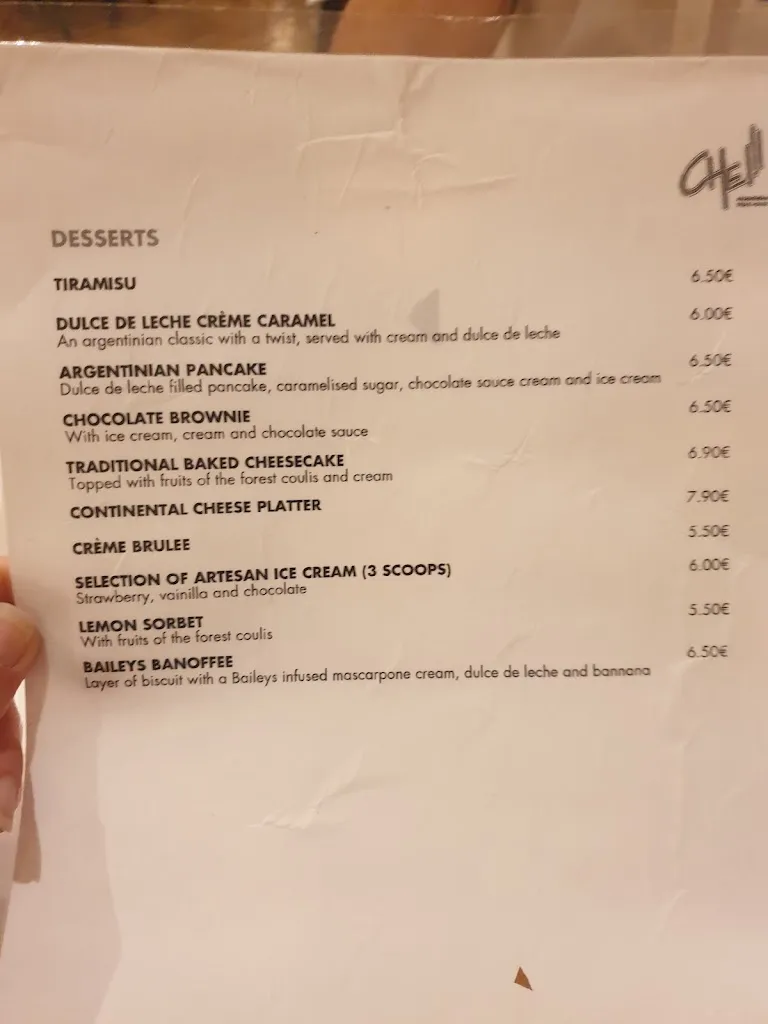 Menu_Che!!! Argentinian Restaurant_Villamartín_image_1