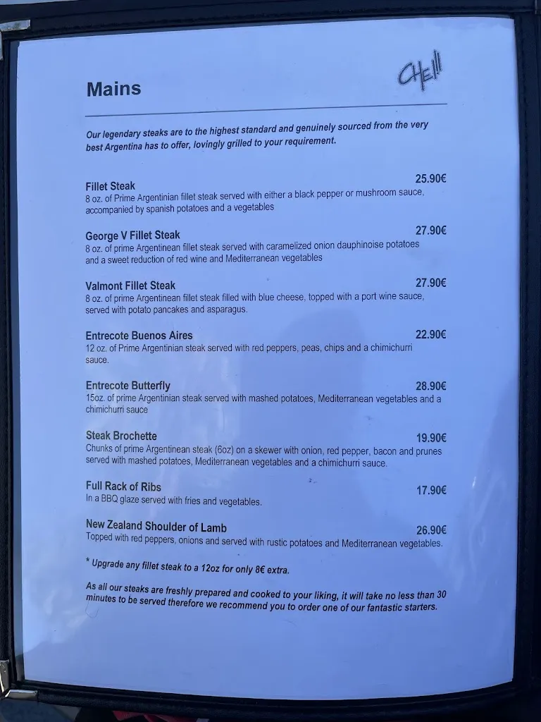 Menu_Che!!! Argentinian Restaurant_Villamartín_image_2