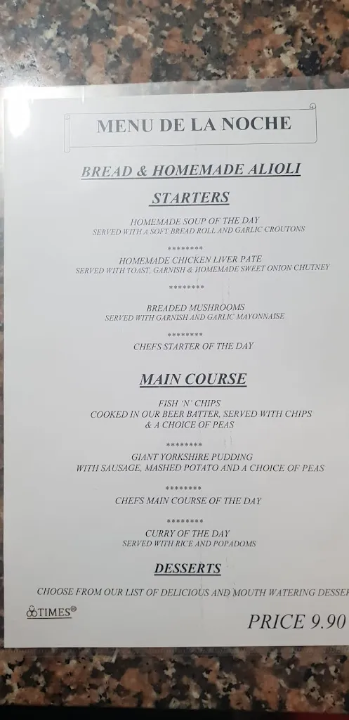 Menu_Drivers Bar & Bistro Villamartin_Villamartín_image_3