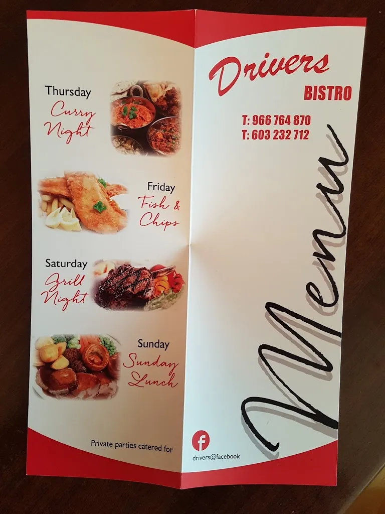 Menu_Drivers Bar & Bistro Villamartin_Villamartín_image_4