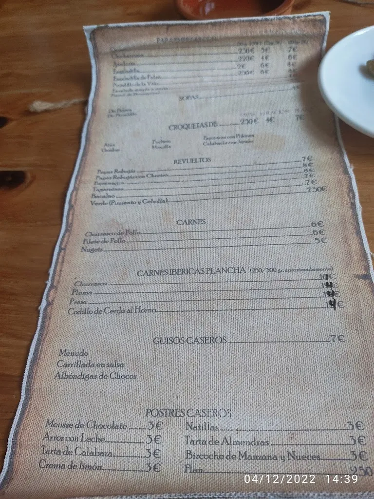 Menu_La Venta de Ocuri_Ubrique_image_1