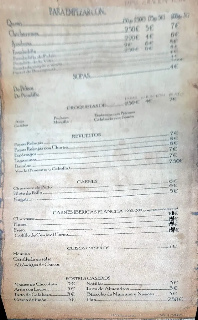 Menu_La Venta de Ocuri_Ubrique_image_2