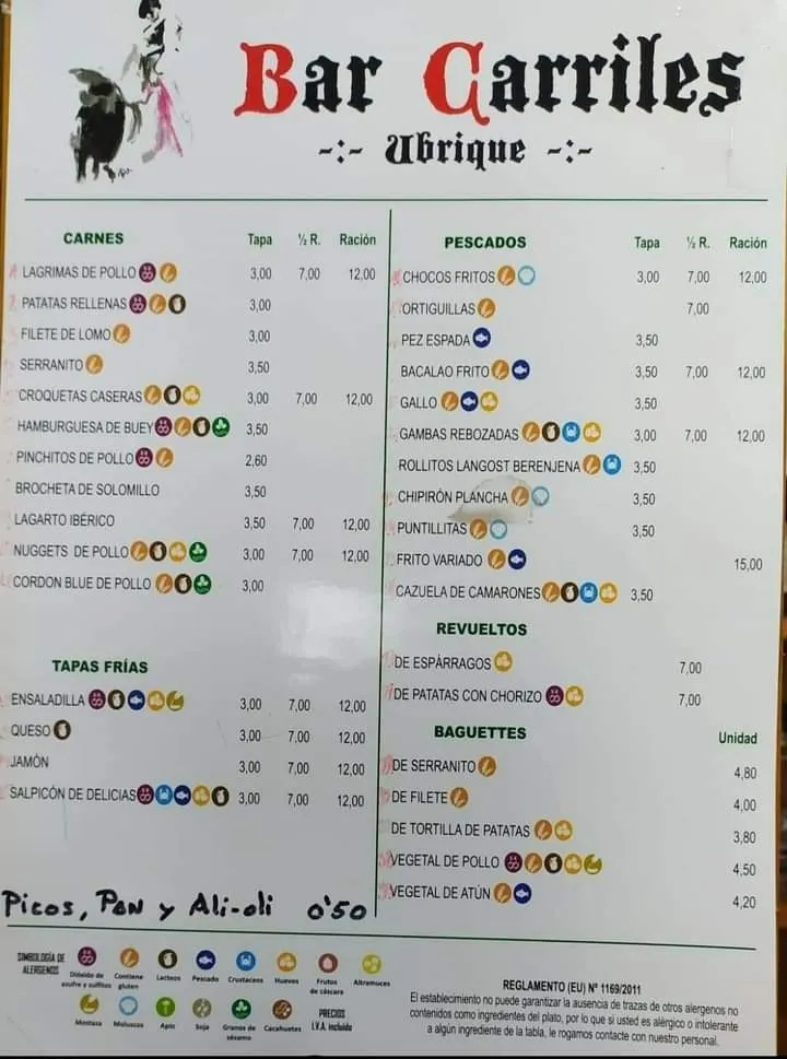 Menu_Bar Carriles_Ubrique_image_1