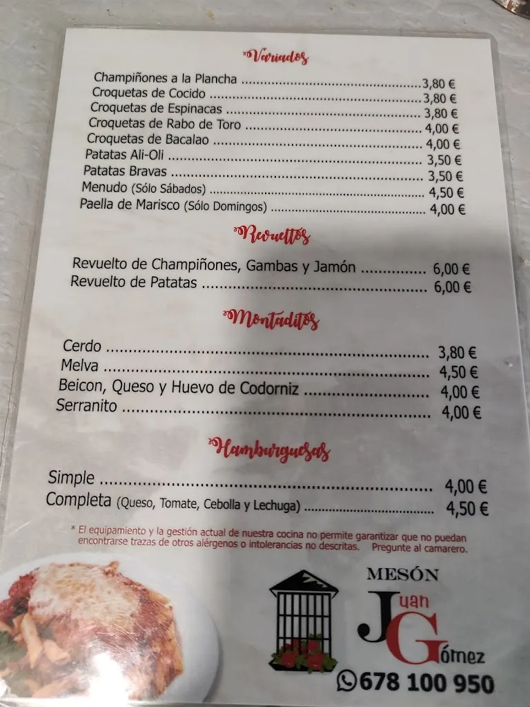 Menu_Mesón Juan Gómez_Ubrique_image_1