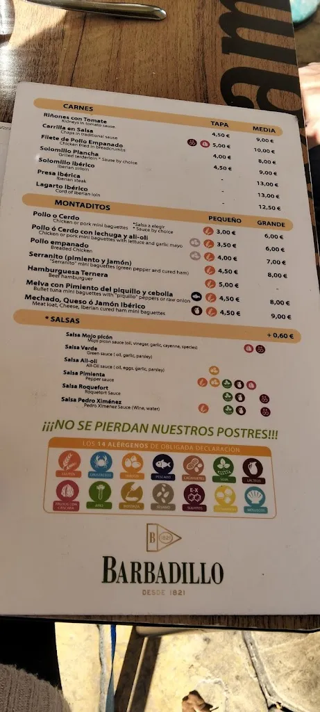 Menü_Café-Bar El Parque_Ubrique_Bild_1