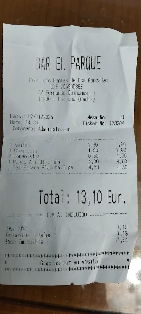 Lulu_Café-Bar El Parque_Ubrique_Bewertung