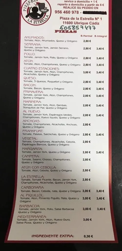 Menu_Pizzería La Estrella_Ubrique_image_2
