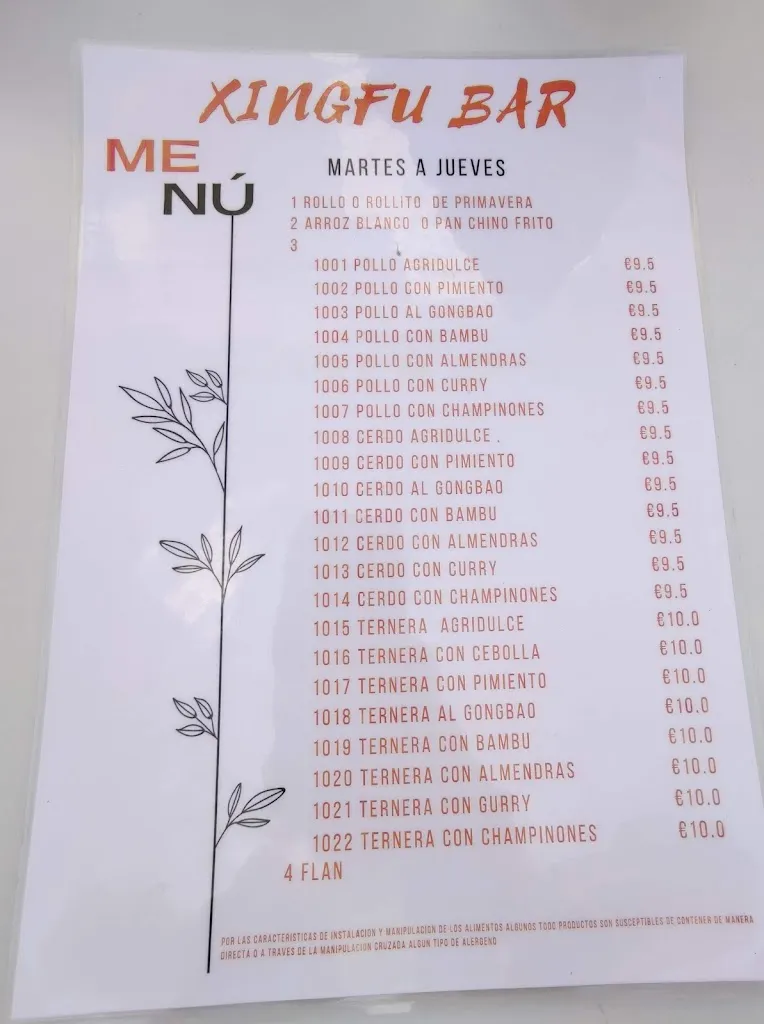 Menu_Xingfu Bar_Ubrique_image_3