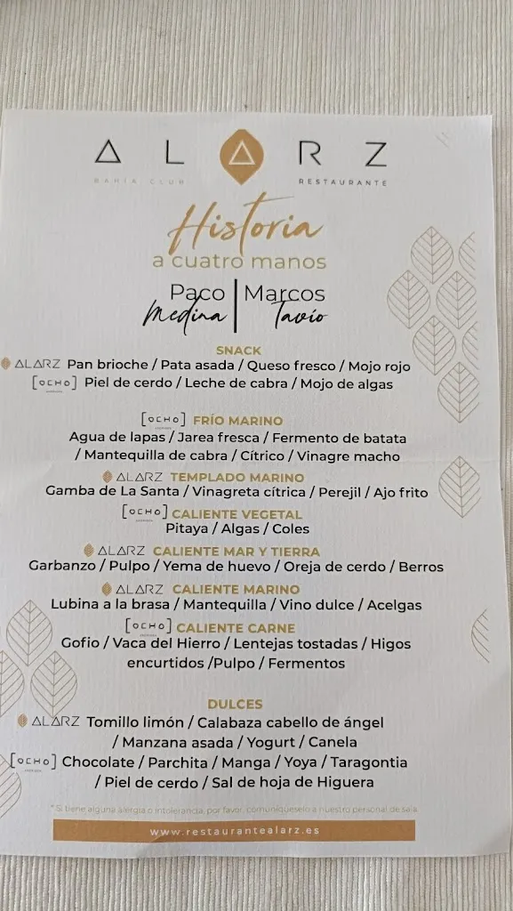 Menü_Restaurante ALARZ_Arrecife_Bild_1