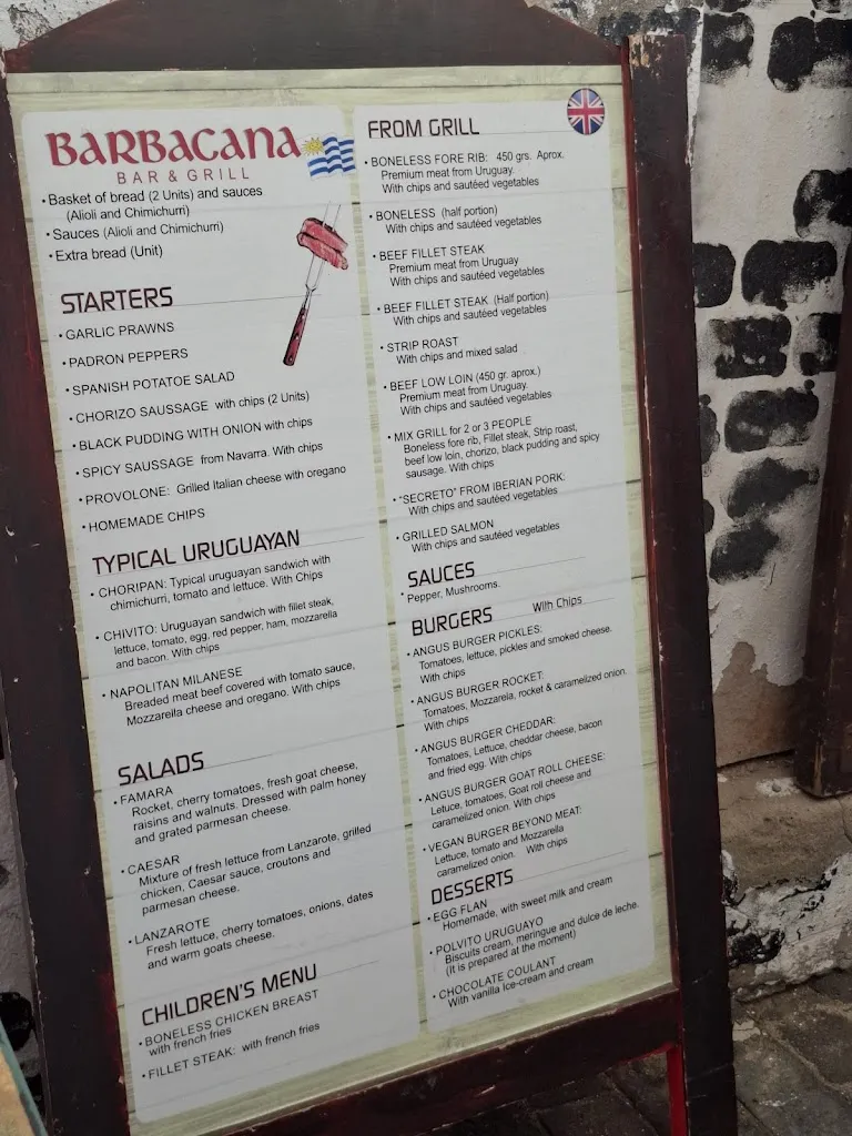 Menu_Barbacana Bar & Grill_Arrecife_image_3