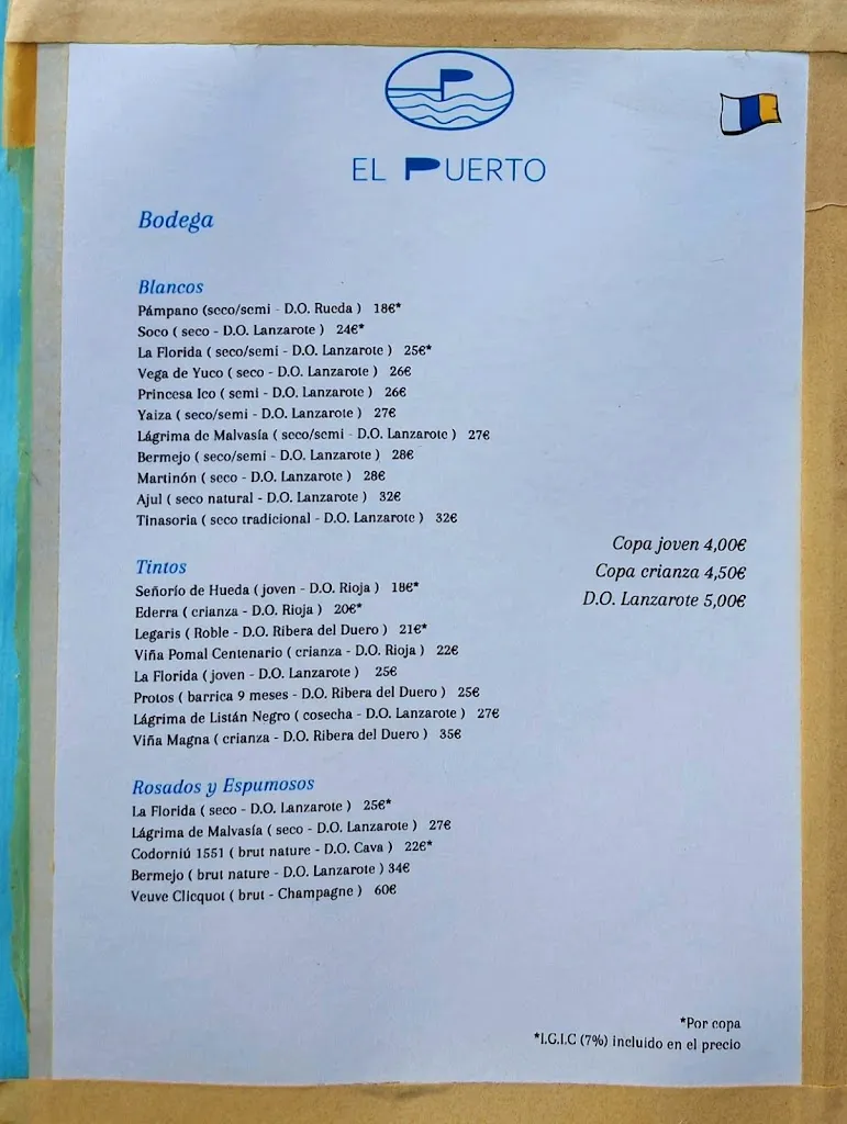 Menu_El Puerto_Arrecife_immagine_1