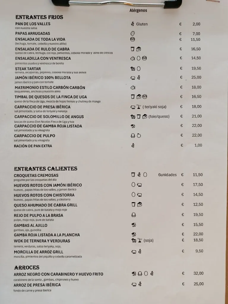 Menu_Restaurante Carbón Carbón_Arrecife_immagine_1