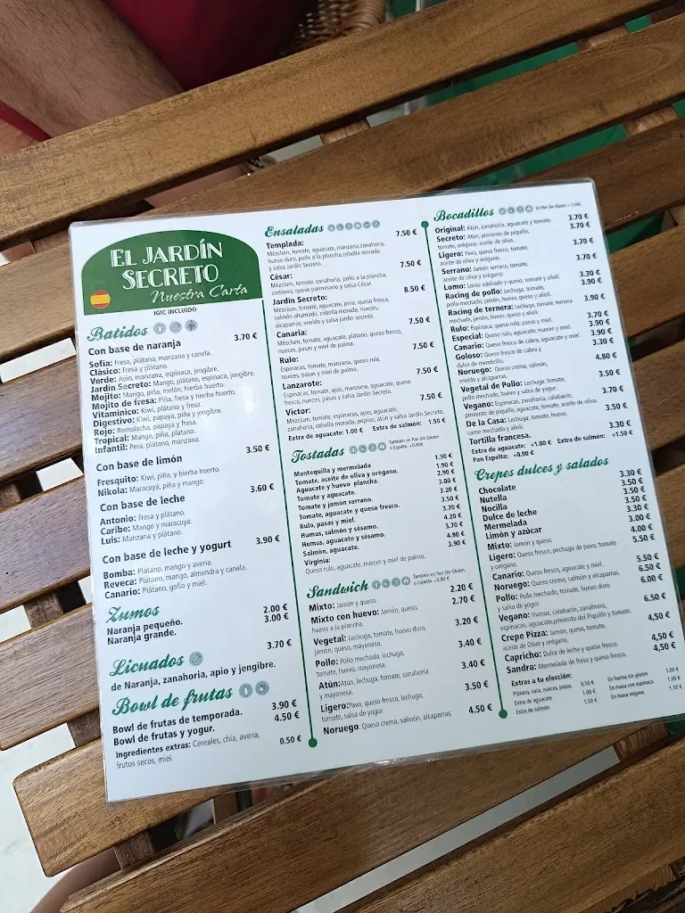 Menu_EL Jardín Secreto Arrecife_Arrecife_image_2