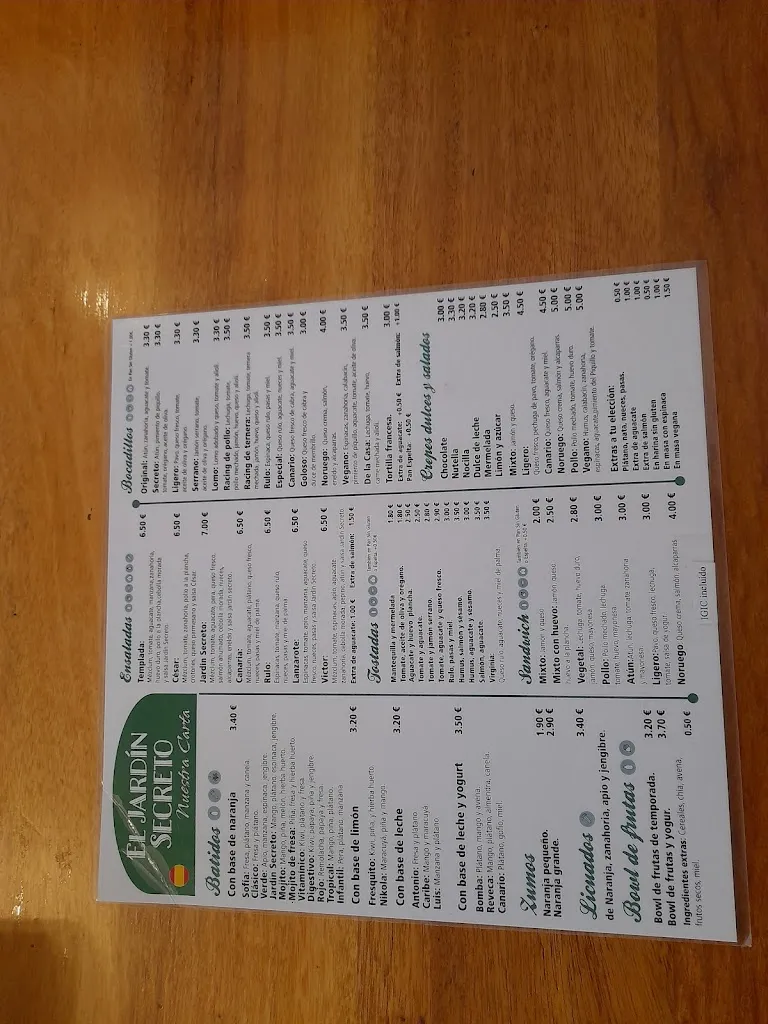 Menu_EL Jardín Secreto Arrecife_Arrecife_image_4