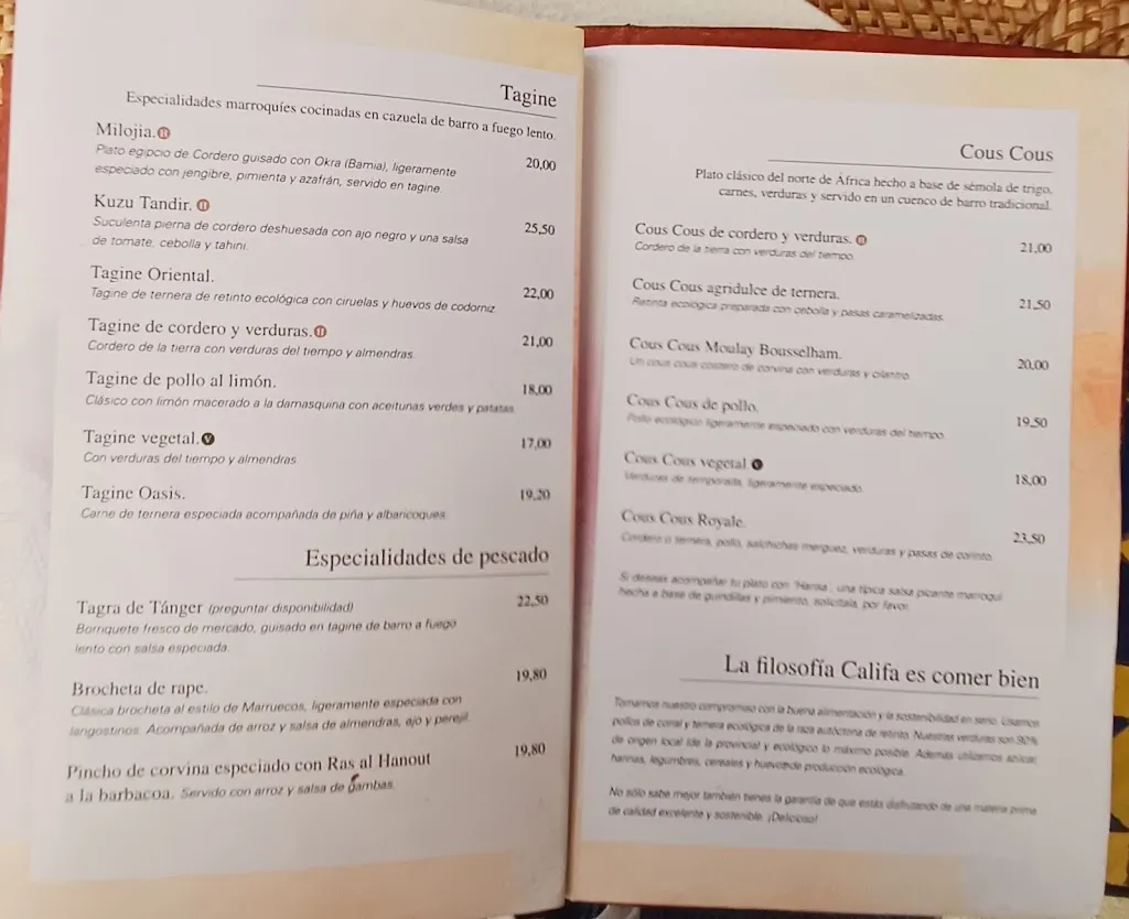 Menu_El Jardín del Califa_Vejer de la Frontera_immagine_2