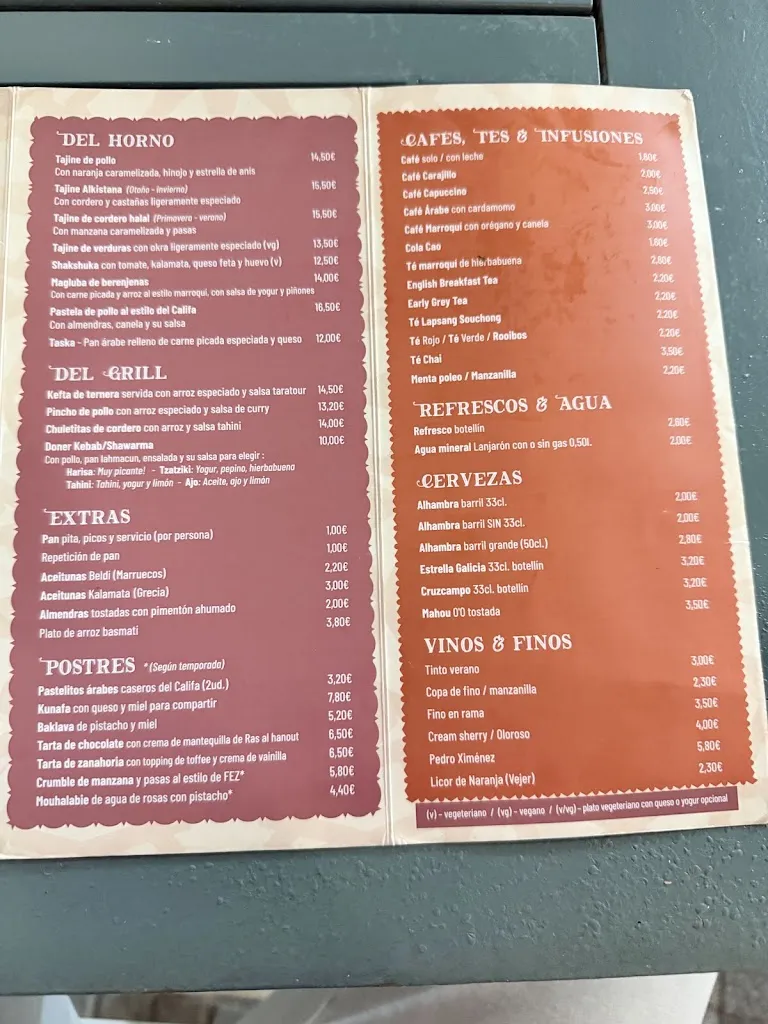 Menu_FEZ Vejer, el bistró del Califa_Vejer de la Frontera_image_4