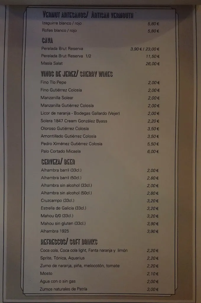 Menu_Califa Tapas_Vejer de la Frontera_image_1