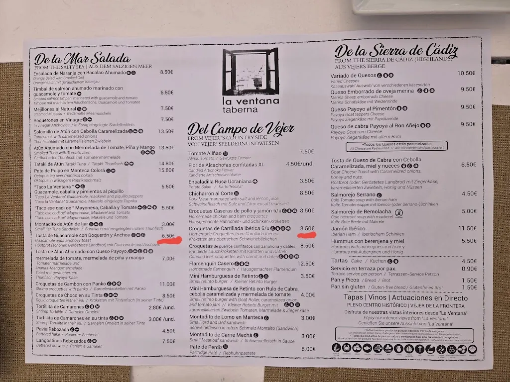 Menu_La Ventana Taberna_Vejer de la Frontera_image_1