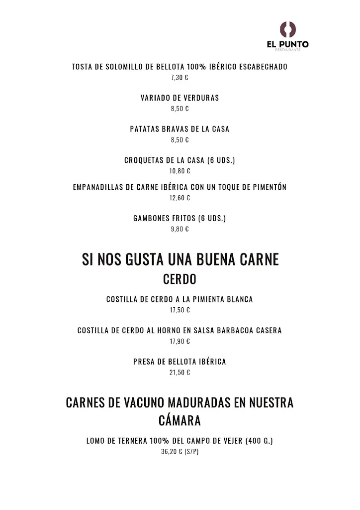 Menu_Bar Restaurante El Punto_Vejer de la Frontera_image_1