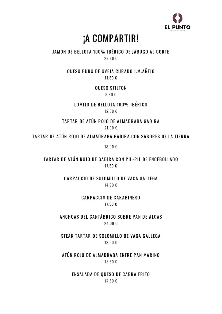 Menu_Bar Restaurante El Punto_Vejer de la Frontera_image_2
