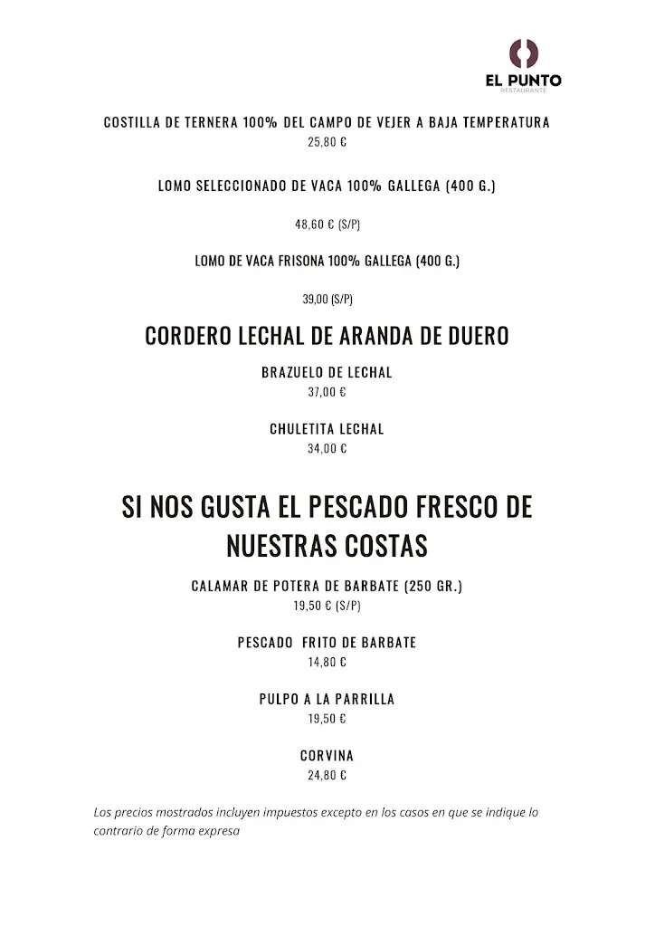 Menu_Bar Restaurante El Punto_Vejer de la Frontera_image_3