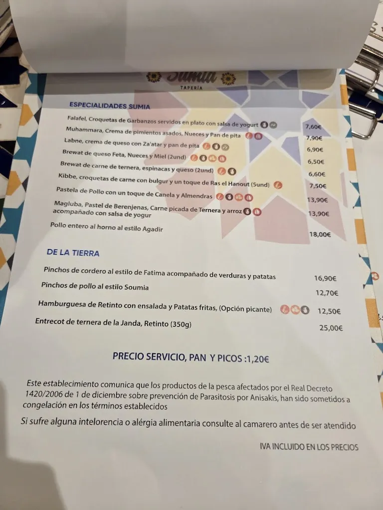 Menu_Bar Sumia_Vejer de la Frontera_image_1