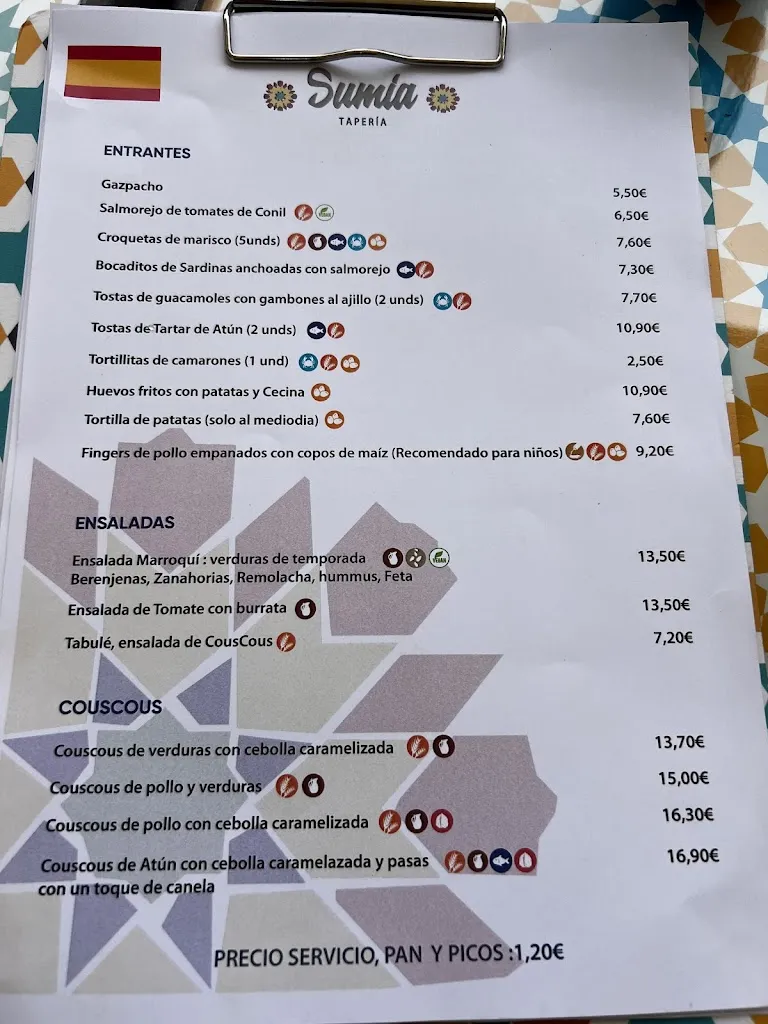 Menu_Bar Sumia_Vejer de la Frontera_image_4