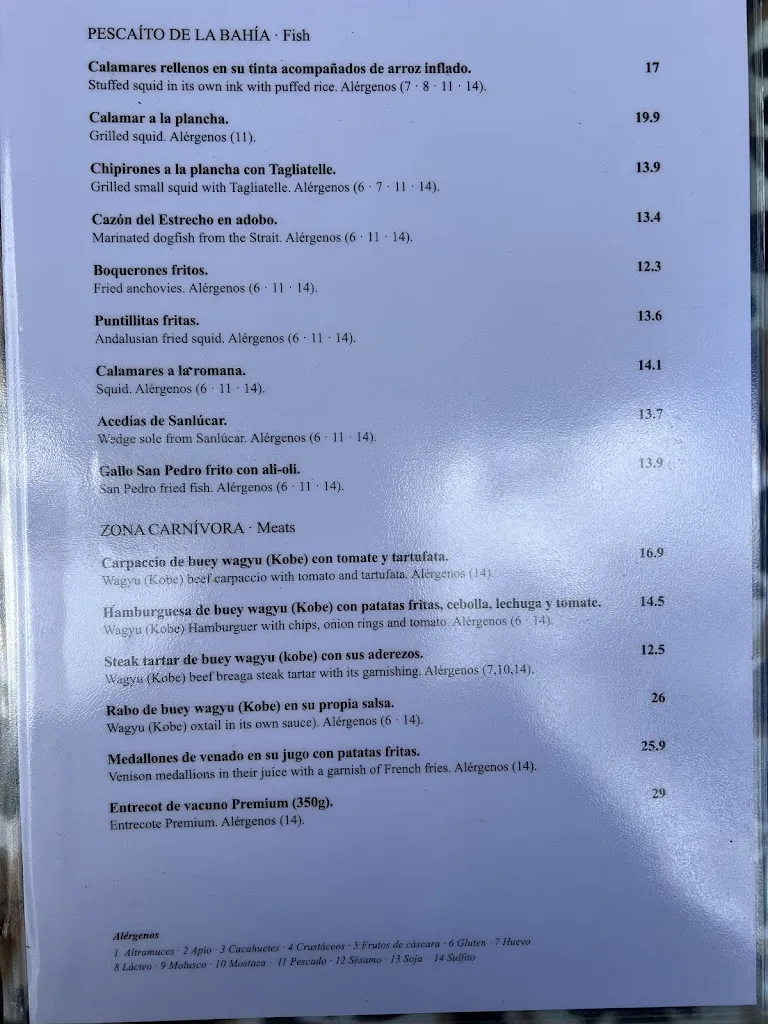 Menu_Garimba Sur_Vejer de la Frontera_image_1