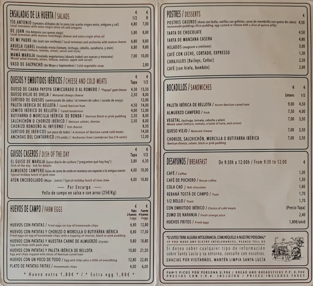 Menu_Venta Bar El Toro_Vejer de la Frontera_image_3