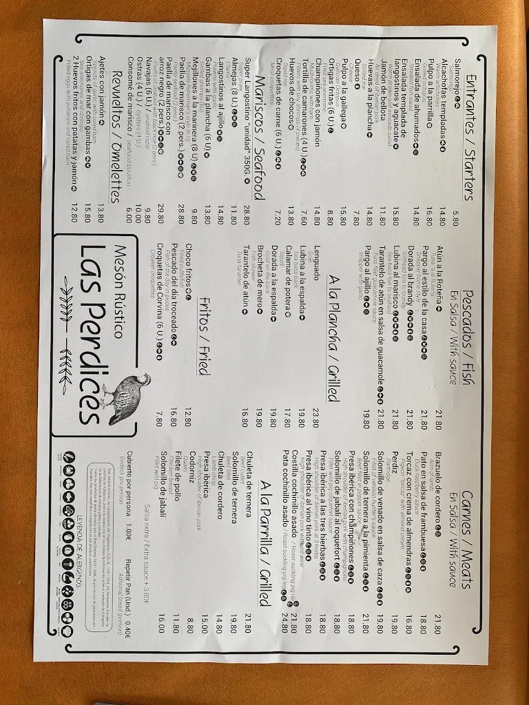 Menu_Las Perdices Restaurante Mesón_Vejer de la Frontera_image_3