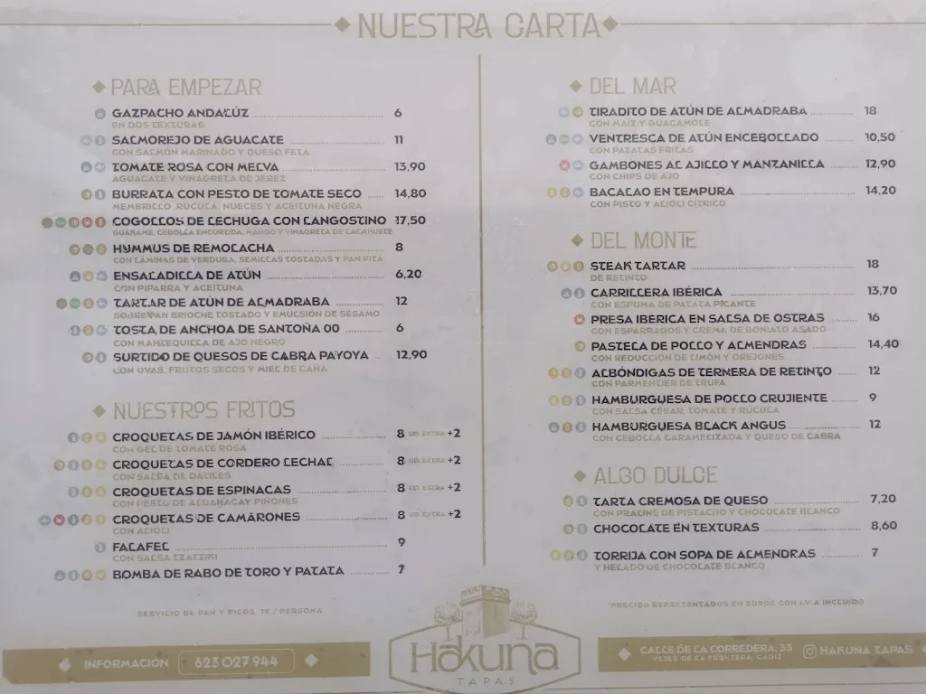 Menu_Hakuna Tapas_Vejer de la Frontera_image_1