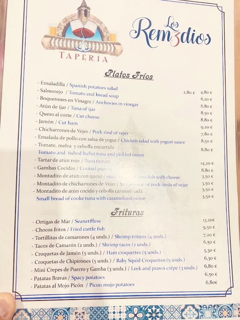 Menu_Taperia Los Remedios 3_Vejer de la Frontera_image_2