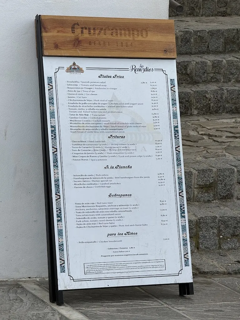 Menu_Taperia Los Remedios 3_Vejer de la Frontera_image_4