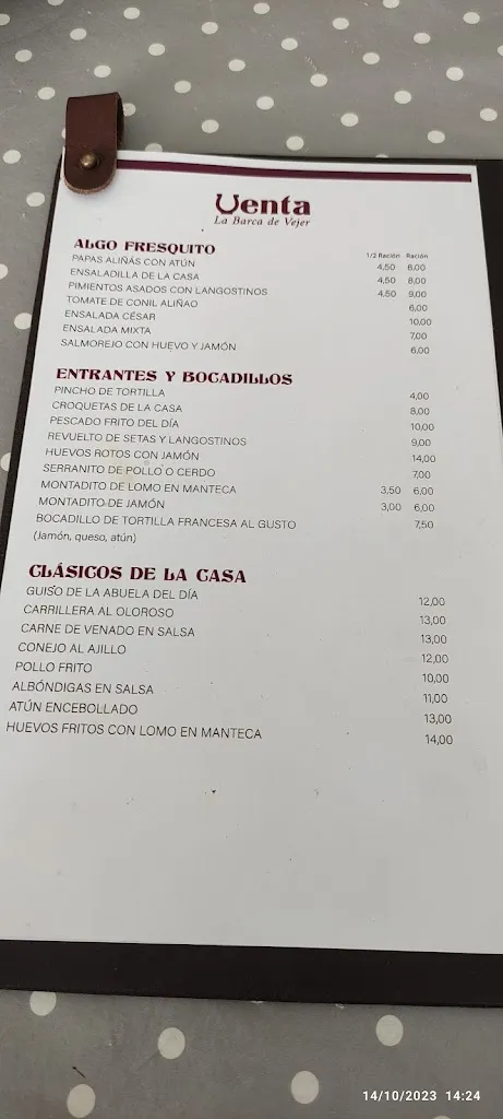 Menu_Venta La Barca de Vejer_Vejer de la Frontera_immagine_4