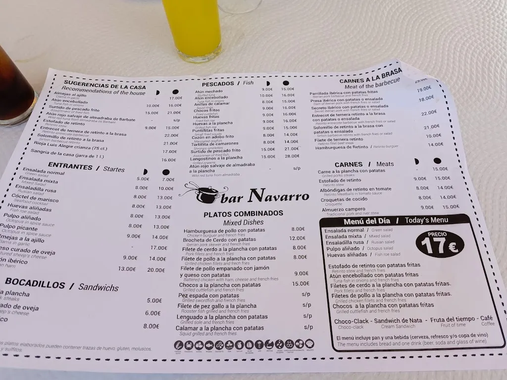 Menu_Bar Navarro_Vejer de la Frontera_image_1