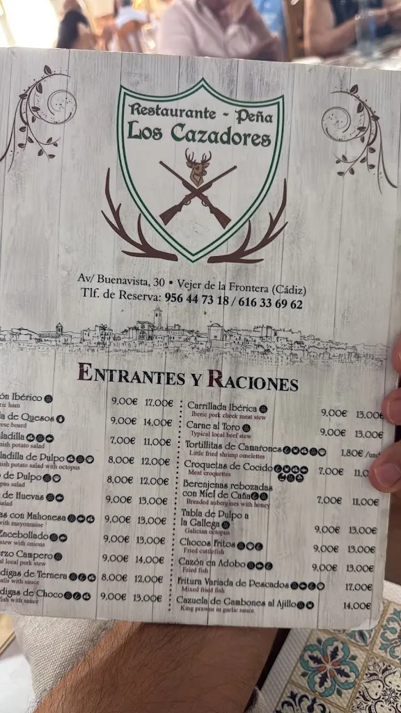 Menu_Restaurante Peña de Cazadores_Vejer de la Frontera_image_1