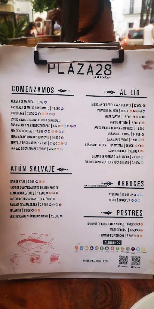 Menu_Plaza 28 Arrocería Restaurante_Vejer de la Frontera_image_1