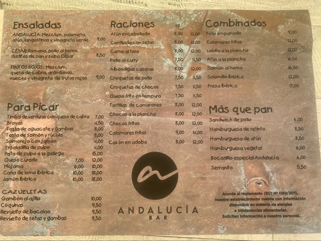 Menu_Café Restaurante Andalucía_Vejer de la Frontera_image_3
