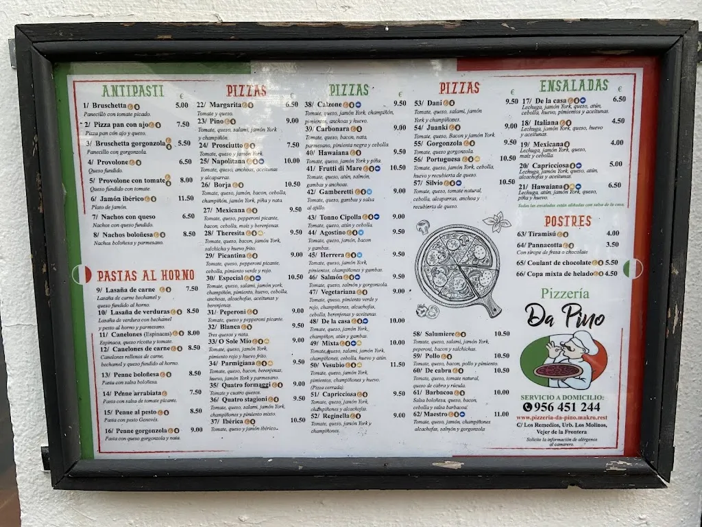 Menu_Restaurante Pizzería Da Pino_Vejer de la Frontera_image_2