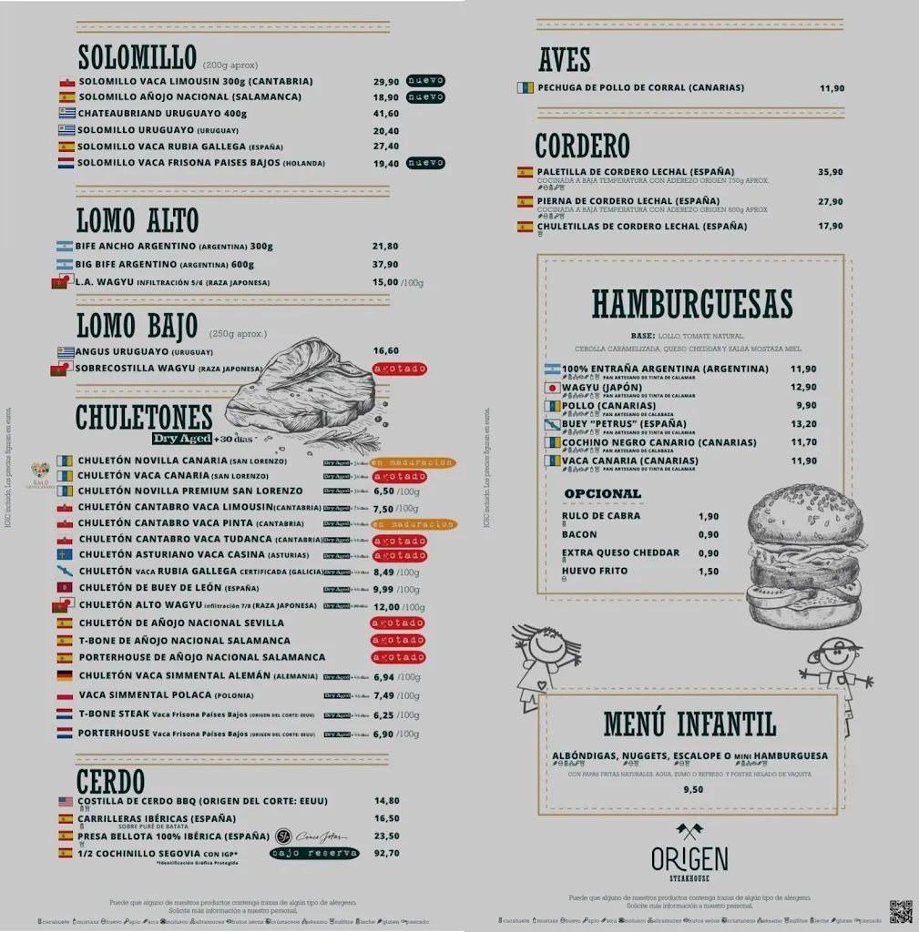 Menu_Restaurante Origen SteakHouse Gran Canaria_Las Palmas de Gran Canaria_image_1