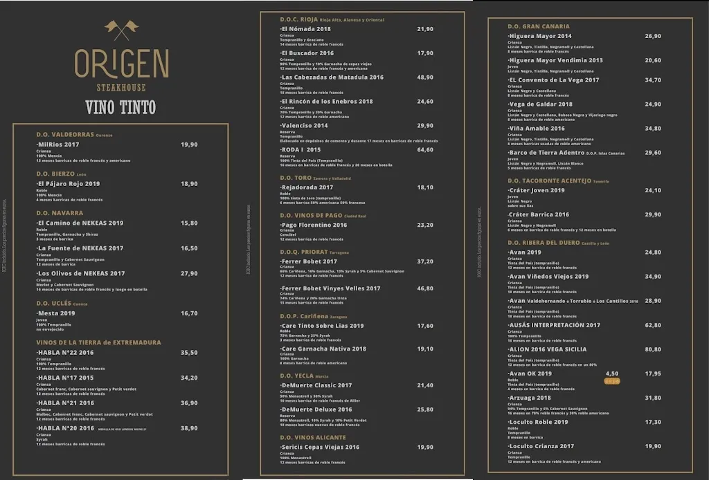 Menu_Restaurante Origen SteakHouse Gran Canaria_Las Palmas de Gran Canaria_image_2