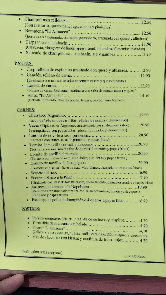 Menu_El Almacén_Las Palmas de Gran Canaria_image_3