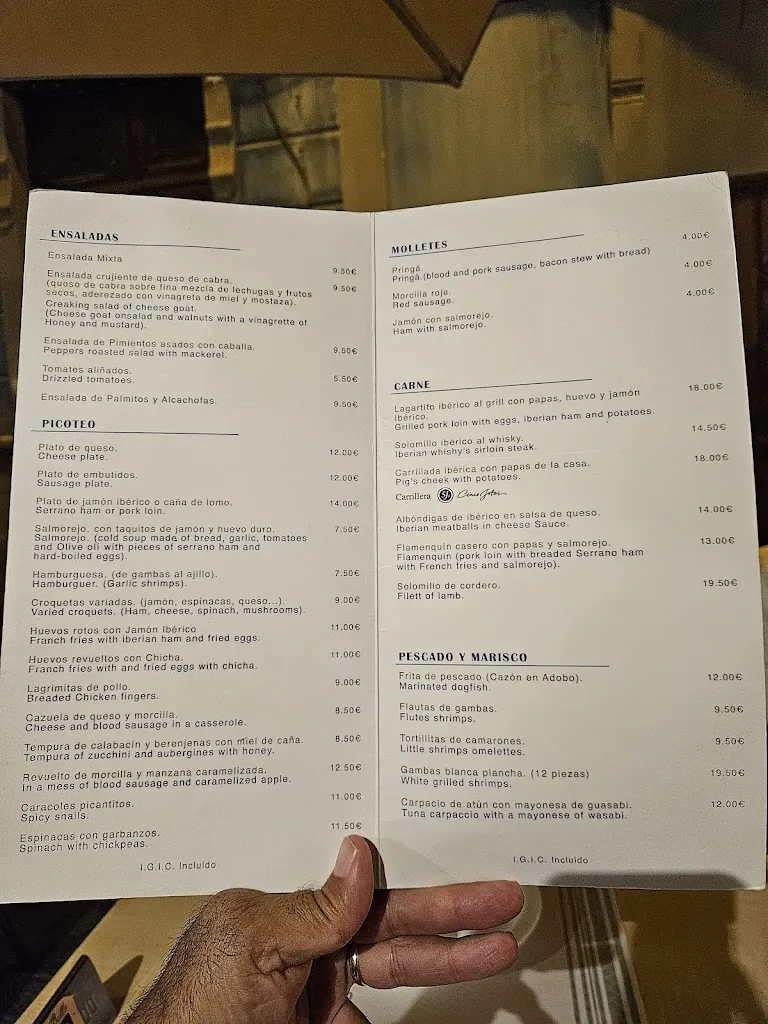 Menu_La Bulla Bar de Tapas Andaluz_Las Palmas de Gran Canaria_immagine_1