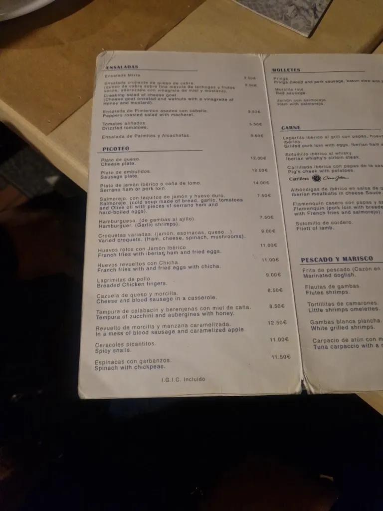 Menu_La Bulla Bar de Tapas Andaluz_Las Palmas de Gran Canaria_immagine_4