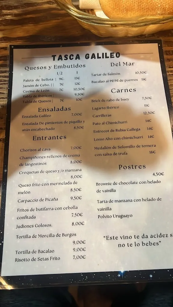 Menu_Restaurante Tasca Galileo_Las Palmas de Gran Canaria_image_4