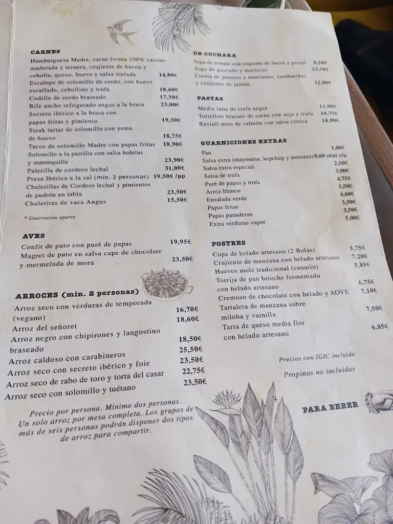 Menu_Madre Del Amor Hermoso_Las Palmas de Gran Canaria_immagine_4